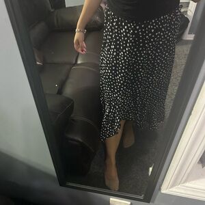 Max Studio Black and White High Low Skirt